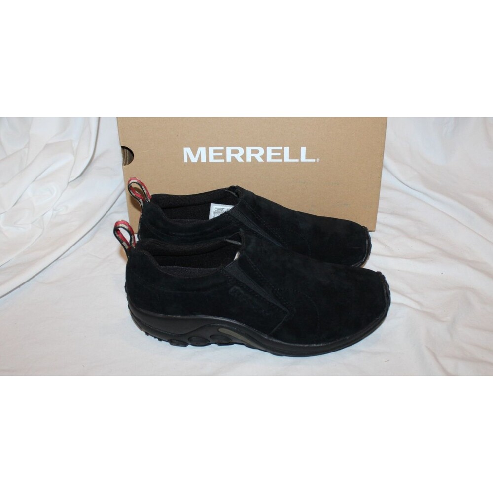 Merrell Jungle Moc Men's Sz 10.5 Black Midnight Loafer Shoes Suede